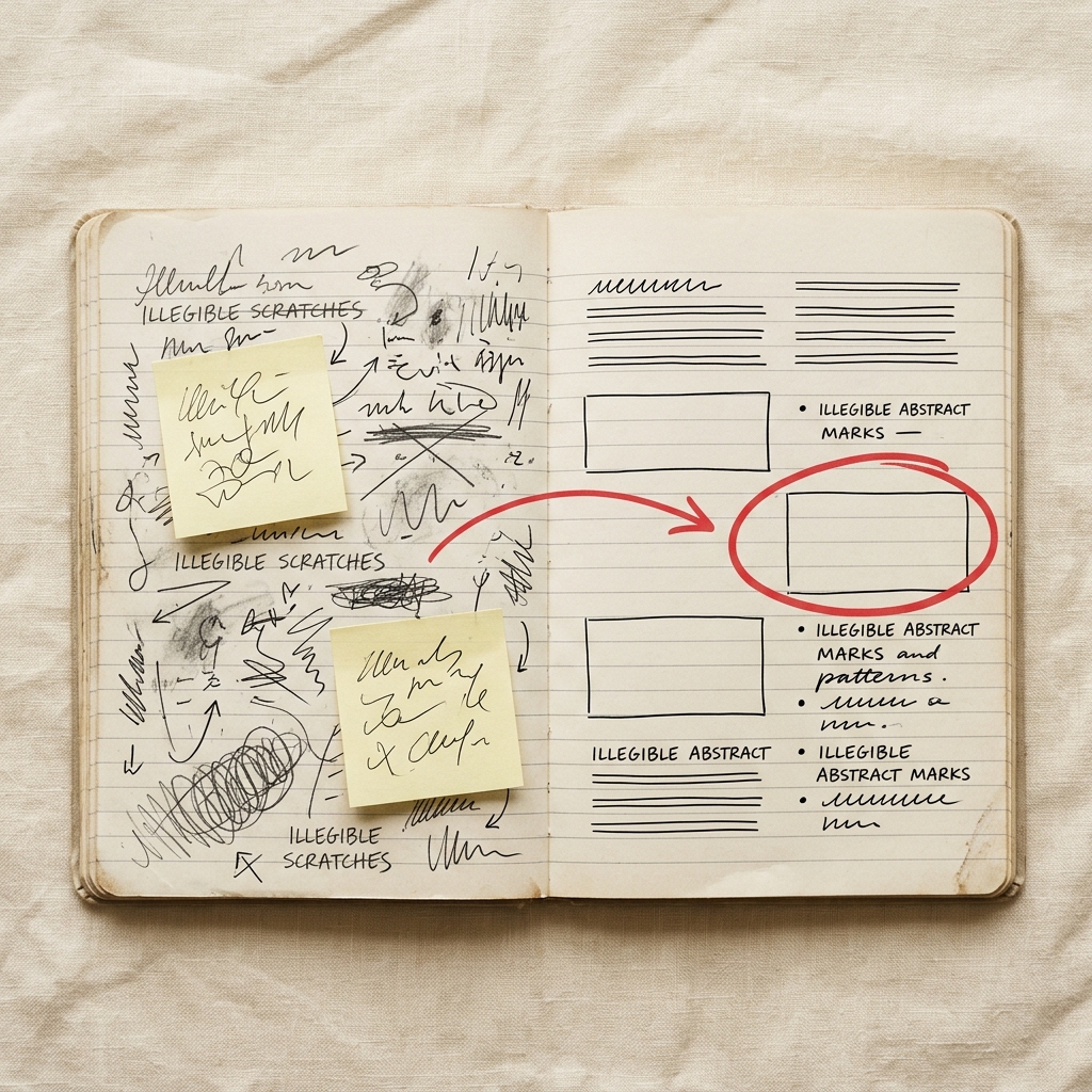 The same hand-drawn diagram before and after AI beautify: aligned boxes, straightened arrows